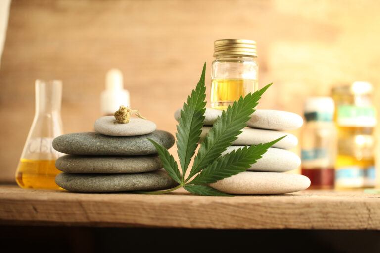 CBD Products Displayed on a table