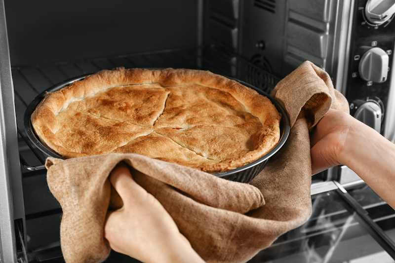 In Home Safety for the Elderly - Pie Coming Out of Oven