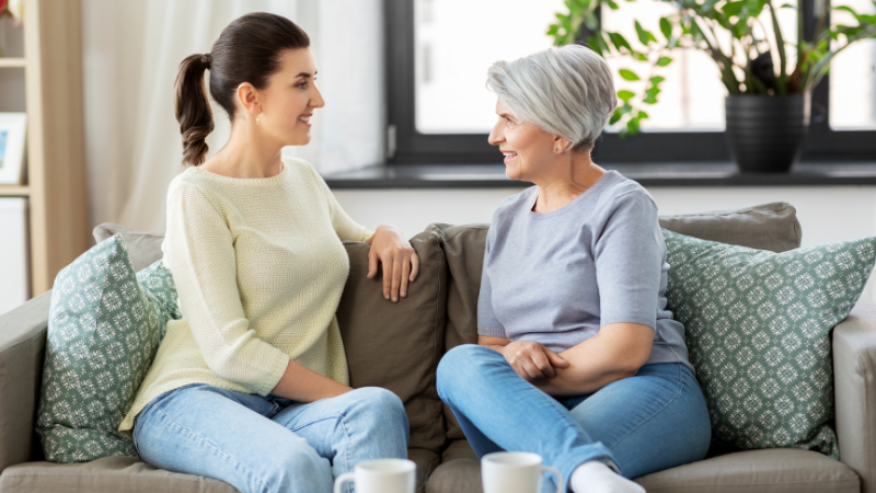 Dealing with Negative Elderly Parents Effective Strategies - Older mother and daughter Communicating