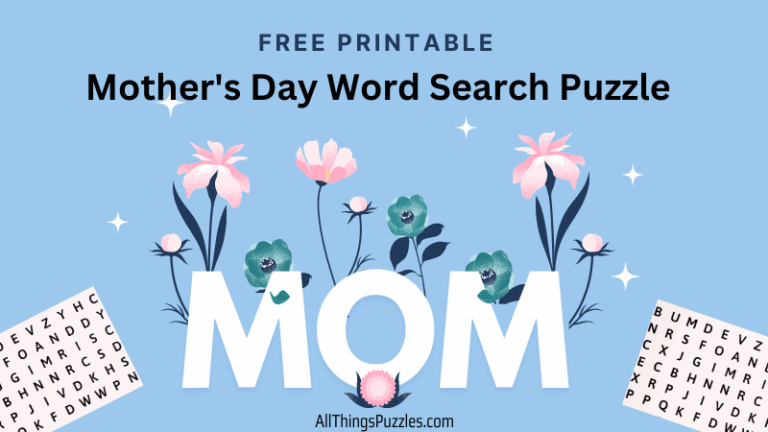 Free Printable Mother’s Day Word Search Puzzle