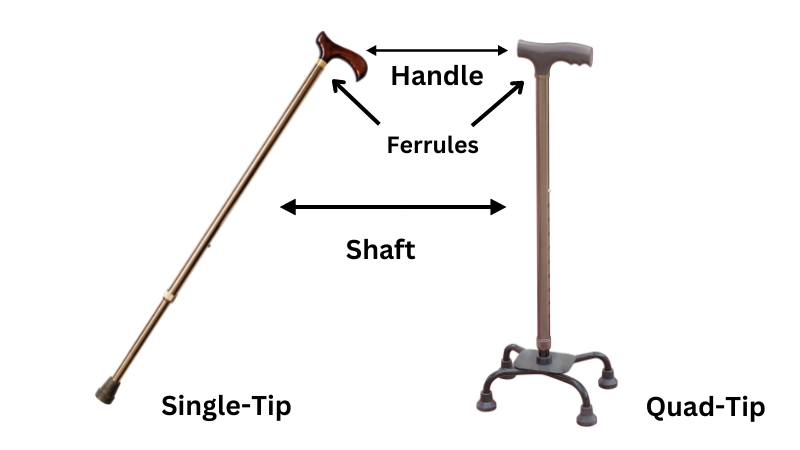 How To Use A Cane - parts of a cane