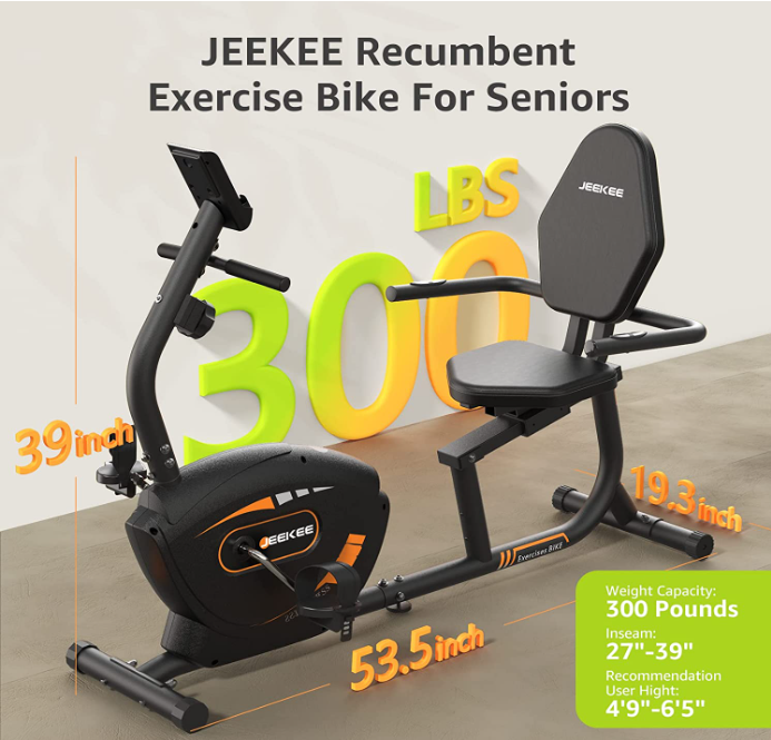 Jeekee Recumbent Exercise Bike Review 