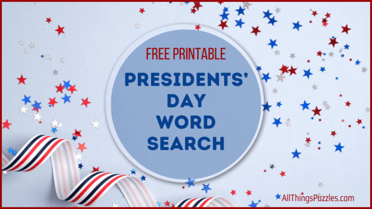 Free Printable Presidents’ Day Word Search