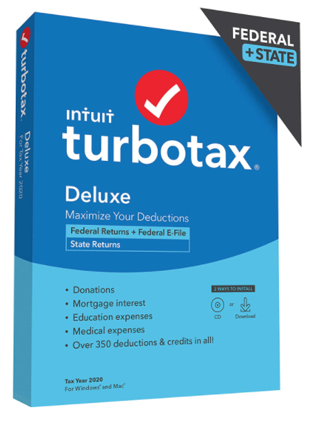 Turbo Tax Deluxe 2020