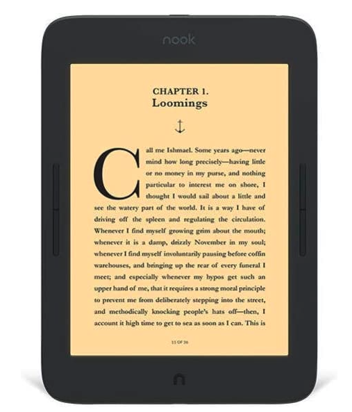 Best Rated e-Readers for Book Lovers -Noble Nook GlowLight Plus 