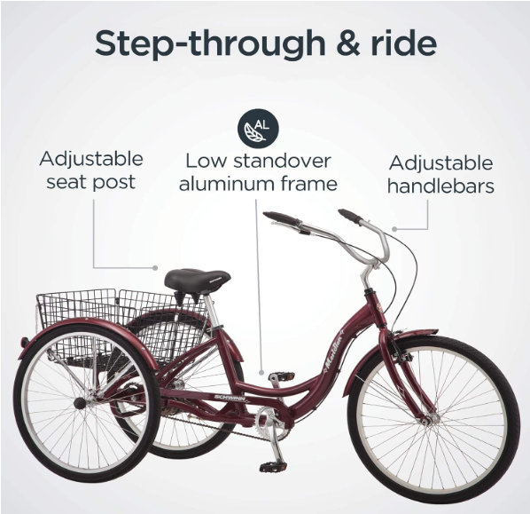 3 Best Adult Tricycles: Top Picks Comfort & Stability - Schwinn Meridian