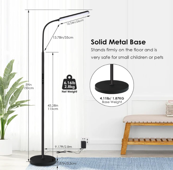 Dimunt LED Floor Lamp - Dimensiions