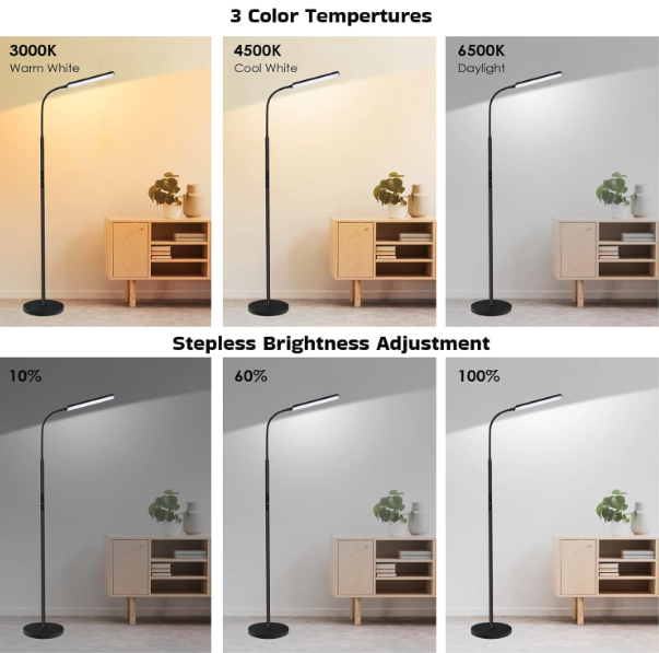Dimunt LED Floor Lamp - 3 Color Temperatures