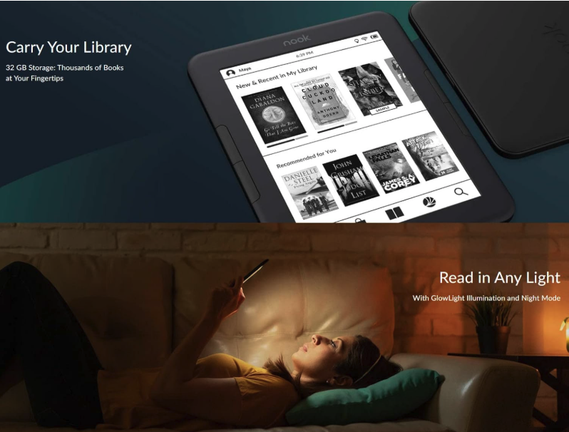 Nook Glowlight 4 eReader - Glow Light