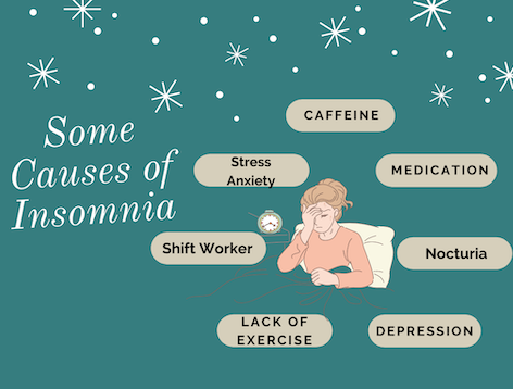 Sleep Disorders In Adults - chart showing causes of insomnia