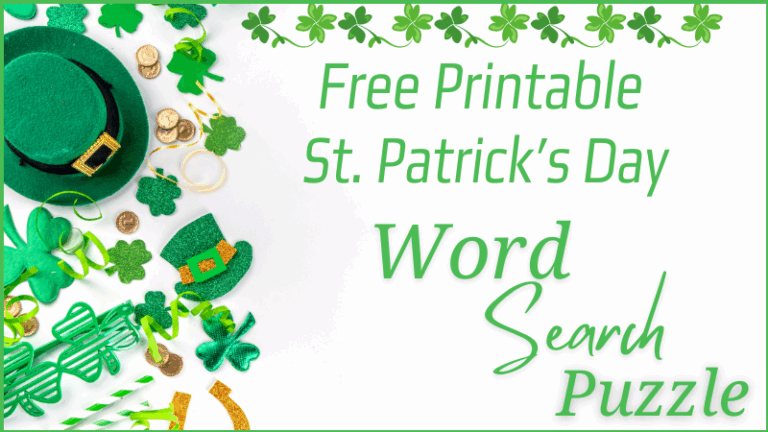 Free Printable St. Patrick’s Day Word Search Puzzle