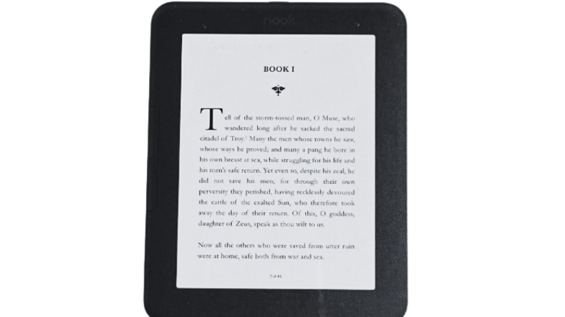 Best E-Readers for Seniors -Nook Glowlight 4