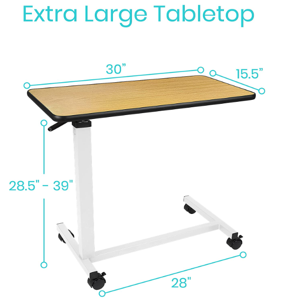 Best Over-Bed Tables With Wheels - Vive