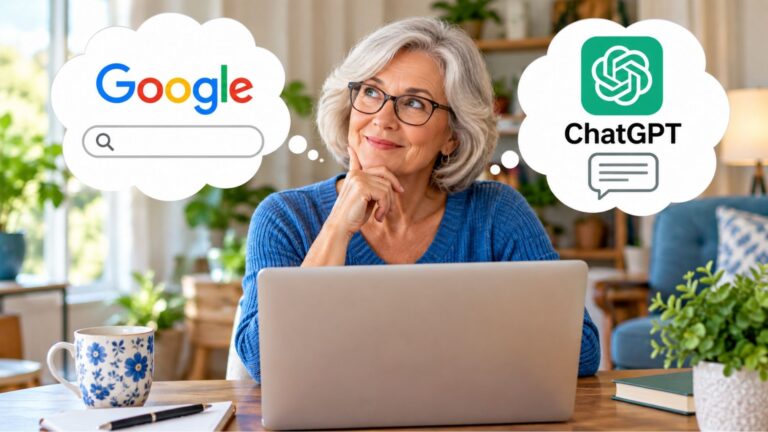 ChatGPT vs Google comparison for seniors learning when to use each too