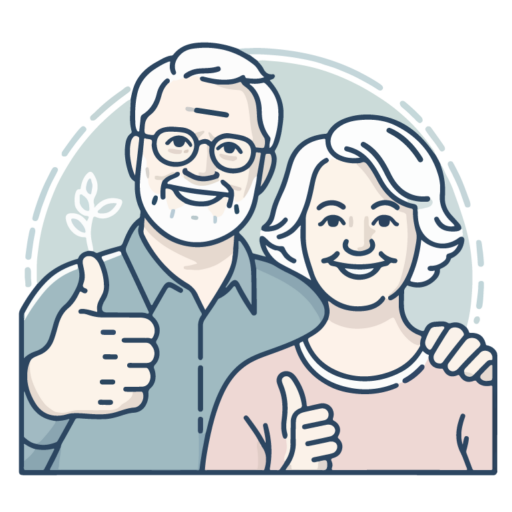 Living your senior life logo square